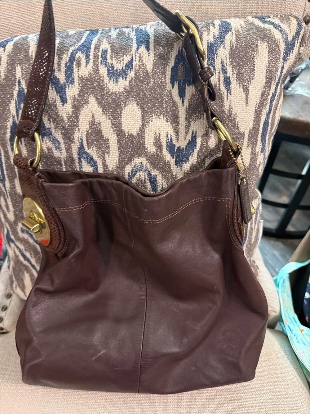Coach plum leather